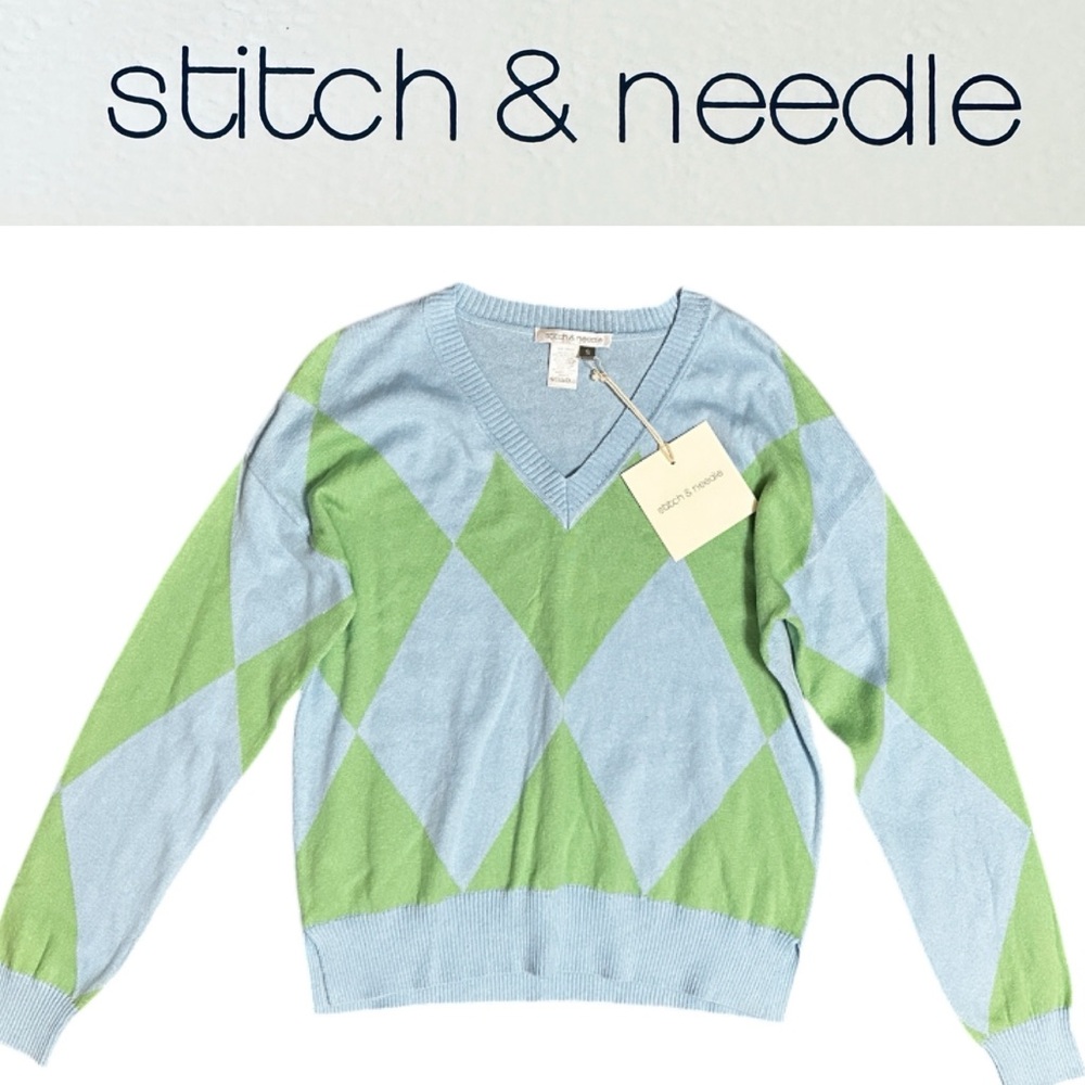 Stitch & Needle summer 100% Cotton Sweater Pullover top size small 100% cotton